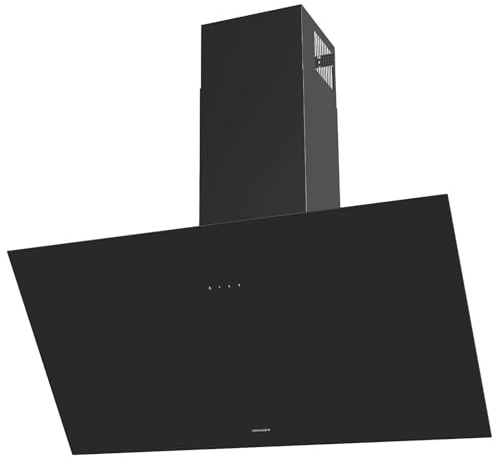 Oranier kopffreie Wandhaube 90 cm schwarz - Dunstabzugshaube mit Touch Control Bedienung, Sicherheitsglas, Abluftbetrieb, 3 Leistungsstufen, LED-Beleuchtung & Randabsaugung