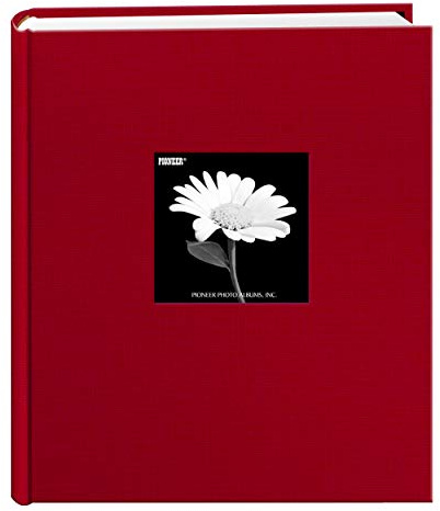 Pioneer Photo Albums Fotoalbum mit Stoffrahmen, für 200 Fotos, 12,7 x 17,8 cm, Apfelrot
