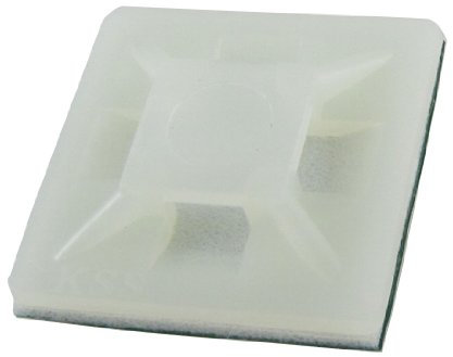 sourcing map White Self Adhesive Cable Tie Mount Base Holder 100 Pcs