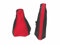Gear & Handbremsmanschette schwarz Leder rot Wildleder