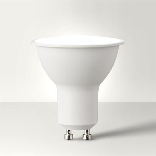 MiniSun | Thermal Plastic 7W Energy Saving LED GU10 Frosted Lens Bulb | LED Bulbs, Home Décor & Improvement Essential | 4500K Cool White