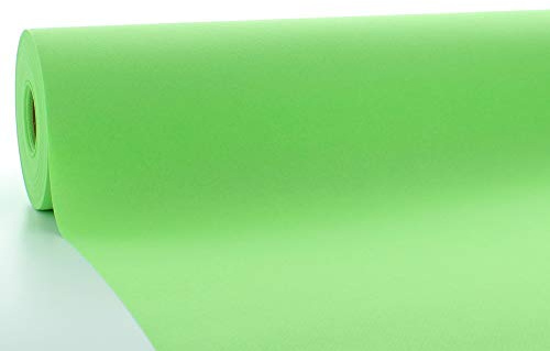 Mank Tischdeckenrollen Uni | Rollenware 120 cm x 25m aus Airlaid stoffähnlich Tischdecke für Gastronomie | (Apfelgrün, 120 cm x 25 m)