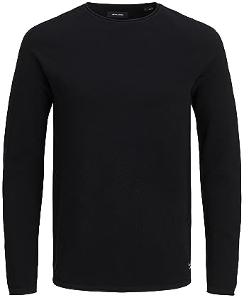 JACK & JONES Mens Melange Sweater Long Sleeve Cotton