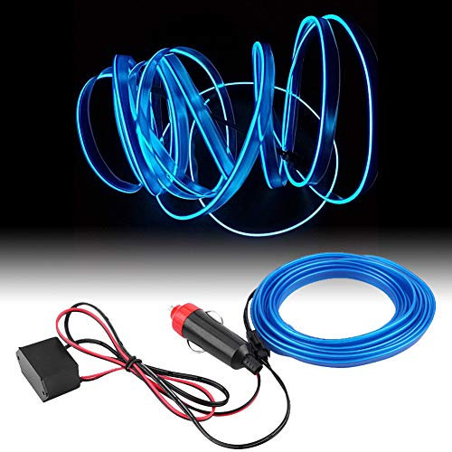 Tira de Luces 3metro para Coche Qiilu Cadena de Luces LED 12V Iluminación Interior para Coche con Controlador de Potencia