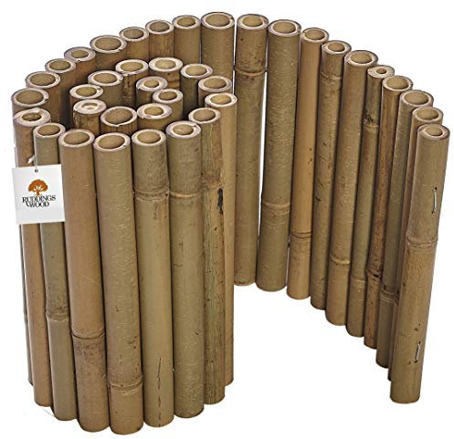 RUDDINGS WOOD Garden Bamboo Lawn Edging Roll 100cm x 30cm Flexible Landscape Grass Border Path Edge