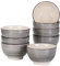 vancasso Müslischalen Steingut, Bella 8 teilig Schalen Set, Füllmenge 720 ml, Müslischüssel, Müsli Schale, Dessertschale, Snackschale, Eisschale, Schüssel, handbemalt