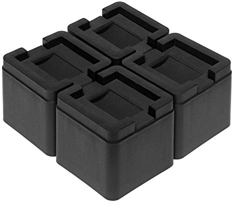 Uping Rialzo Letto Alzar Letto Rialzi per Mobili Tavolo, Aggiungere 7,4 CM o 14,8 CM in Altezza (4 pezzi, nero)