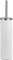 EPISTAR Silicone Toilet Brush & Holder Set - Stainless Steel - Replacement Heads Available - 45cm Tall - Toilet Brush Silicone with Long Handle (White)