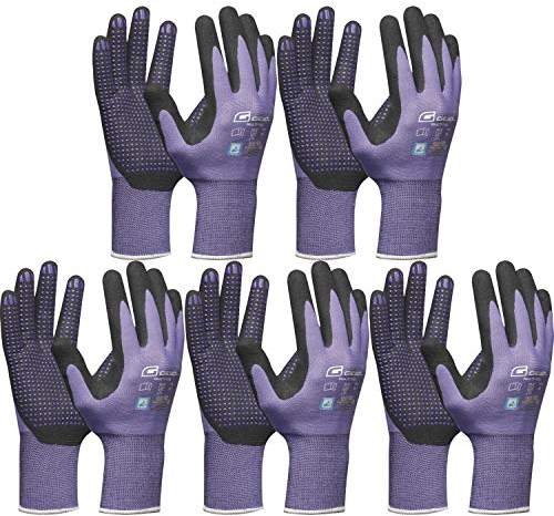 Arbeitshandschuh Gebol Handschuhe Multi Flex Lady lila Größe 6 (XS) | 5 Paar