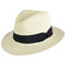 UK-UNIQUE Chapeau Fedora Panama Unisexe en papier avec bandeau et bandeau réglable - Ecru - X-Large