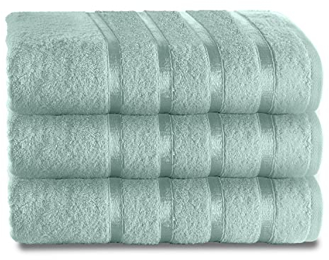 GC GAVENO CAVAILIA Fade Resistant Luxury Towels, Extra Absorbent 100% Ringspun Egyptian Cotton 500 GSM Bathroom Set, Duck Egg, 2PK