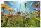 ARTLAND Wanddeko Poster & Kunstdrucke Wandposter 90x60 cm Blumenbilder Blumenwiese Blüten Frühling Blumen Bunt U2KS