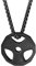Gilieyer Männer Damen Hantel Anhänger Halskette, Edelstahl Paare Langhantel Anhänger Fitness Gym Sport Hantel Gewichtheber Langhantel Hantel Anhänger Silber Kette Schmuck (Schwarz)