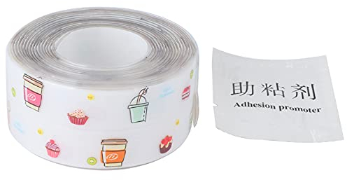 Restokki Dichtungsstreifen Selbstweiches und Flexibles wasserdichtes Klebeband für Küche Waschbecken Beckenrandversiegelung 38 mm x 3,2 m