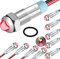 RUNCCI-YUN 10Pcs 12V-24V 6 mm 1/4 DC LED Metall Anzeigelampe wasserdichte Signallampe (Rot)