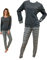 Il Granchio Pigiama Donna Invernale in Caldo Jacquard Pigiama Donna Felpato Diverse Fantasie (6011 Antracite, S)