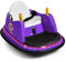 COSTWAY Kids Bumper Car, 360-Degree Rotation Spin Children’s Waltzer Cars with Joystick, Remote Control, Colorful Flashing Lights and Music, Battery Powered Ride on Toy for Boys Girls (Purple)