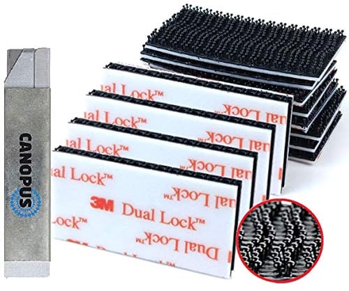 CANOPUS 3M Dual Lock SJ3550,16 PZ, 25,4mm x 50mm, Impermeable Almohadillas Autoadhesivas de fijación, Cinta de Cierre Autoadhesiva, Tiras para Colgar Cuadrostele