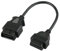 DollaTek OBD II Verlängerungskabel, 16-polig, 30 cm Stecker auf 16-polige Buchse, OBD II Adapter