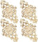 Mikqky 4 Stück Holz Schnitzerei Ornament Applique - Verzierung Ecke Onlay für Dekoration