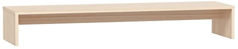 vidaXL Soporte para Monitor Elevador Armario de Escritorio Pantalla Portátil Mesa Estante Exhibición Madera Maciza de Pino 100x27x15 cm