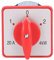 DEWIN 3-Positions-Umschalter，Wechselschalter Drehschalter Drehknopf 3 Pole Universal-Nockenschalter 3 Position Zubehör für Schaltungssteuerung Power Control AC 380V (Rot)