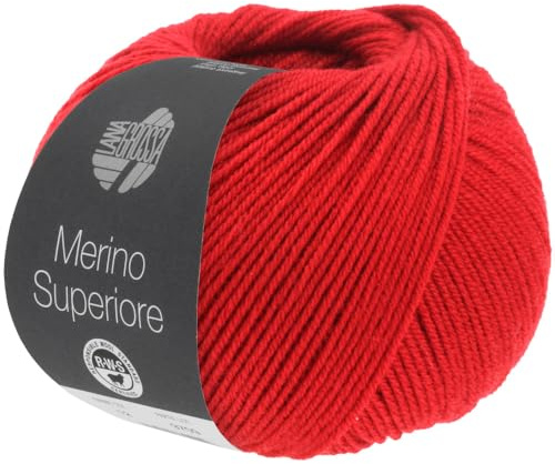 LANA GROSSA Merino Superiore | Pure, extrafeine Merinowolle waschmaschinenfest und filzfrei | Handstrickgarn aus 100% Schurwolle (Merino extrafein) | 50g Wolle zum Stricken & Häkeln | 180m Garn FB30