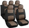 Rebeca Shop A20 Coprisedili Per Auto Universali | Modello Trapuntato | Set Fodere Anteriori e Posteriori | Zip | Copri-Sedile Interni (Beige)