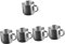 5 Pièces Tasse à café tasse à lait tasses à café tasse acier inoxydable décor extérieur tasses de pique- décor vintage verres à eau tasse à lait pour la maison