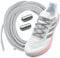 Run out sports Elastische Schnürsenkel ohne binden mit Metallkapseln rund Schuhbänder mit Schnellverschluss bunt für Kinder Erwachsene (Stone Grey)
