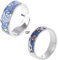 goodluxx Van Gogh S925 Silber Plattiert Van Gogh Sternenhimmel Offene Lover-Ringe Band Romantische Ringe des Himmels von Van Gogh, Kupfer