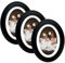 irbaniland 3Pack Frame Picture Photo Oval Wall Frames Hanging Round Home Decoration White Black Decorating Tool Tabletop Vintage (Black,5x7)