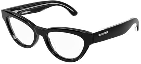 Balenciaga BB0241O 001 53 Neue Frauen Brillen, Schwarz glänzend, 53