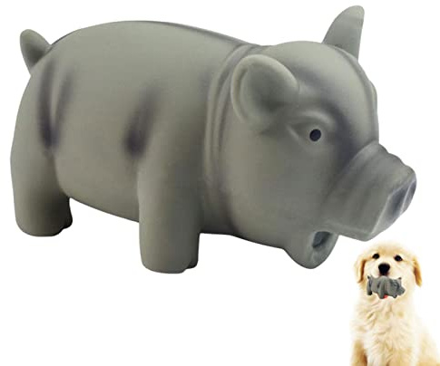 Hongjingda Schwein Hund Quietschendes Spielzeug - Grunting Hundespielzeug, das grunzt für kleine mittelgroße Hunde | Niedliches Schwein, Grunzendes Quietschen, Haustier-Kauspielzeug, Haustierhund