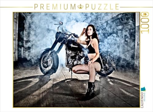 Puzzle · Erlysovel FL 1200 mit Crissy Secret | Stilvoll gestaltete Bilder mit schweren Maschinen und heißen Girls · 1000 Teile · Lege-Größe 64 × 48 cm · CALVENDO Puzzle