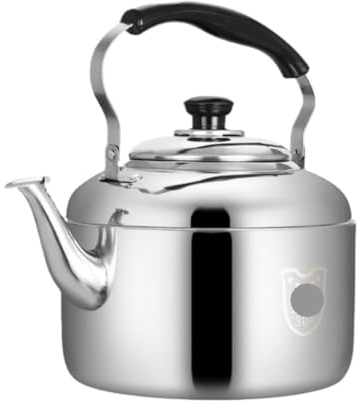 Théières pour Cuisinière Bouilloire En Acier Inoxydable, Bouilloire De Ferme, Bouilloire Avec Dessus De Cuisinière, Pichet À Eau En Acier Inoxydable, Théière Bouilloire Gaz (Color : Blue,Silver, Siz