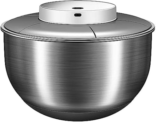 WHIPIN Essoreuse à Salade électrique Automatique, 4,8 L Rechargeable par USB, essoreuse à laitue en Acier Inoxydable, laveuse et essoreuse for salades Vertes, laitue, Fruits et légumes