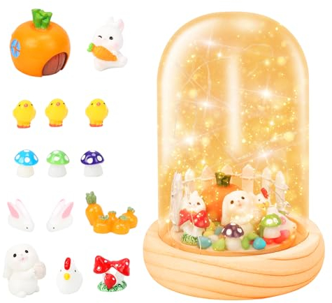 APODESS 20tlg Ostern Geschenke Kinder Ostern Basteln Kinder Nachtlicht Hase Oster Fensterdeko Osterhasen Deko Led Osterbeleuchtung Ostereier Light Kinder Bastelgeschenke für Easter Geburtstag