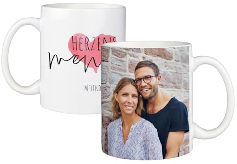 ORWO Fototasse | 325 ml Keramik-Tasse mit Foto personalisiert | individuell selbst gestalten | Bedruckung: handmade in Germany | weiß, spülmaschinenfest (Herzensmensch, Vollformat)
