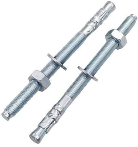 SKIR'CO Lot de 20 chevilles d'ancrage en métal plaqué zinc M10 x 140 mm