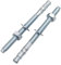 SKIR'CO Lot de 20 chevilles d'ancrage en métal plaqué zinc M10 x 140 mm