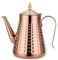 SANQIAHOME Stainless Steel Teapot 1.8L(60oz) 6-8 Cups,with Removeable Infuser,Good Pour,Hammer Patterned, Brew Loose Leaf Tea Bag,Copper