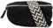lePelou Bauchtasche aus Veloursleder, Wildleder Bauchtasche, Festival Tasche, Cross Body Tasche, Gürteltasche, Geschenk (Schwarz 3, L)