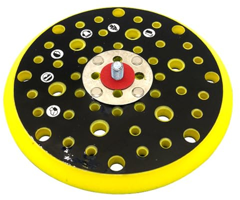 6 Pouces Plateau Ponceuse, Plateau de Ponçage, Base de ponçage de 150 mm, 52 Trous Compatible avec Mirka CEROS DEROS à Filetage 5/16 pour le Meulage de Polissage