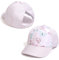 YAMEE Baseballkappe für Kinder, Weich Atmungsaktives, UV-Schutz, Schmetterlingsmuster, Rosa, Mädchen, 2-6 Jahre, Baseball Cap, Mütze, Sommer, Outdoor-Aktivitäten