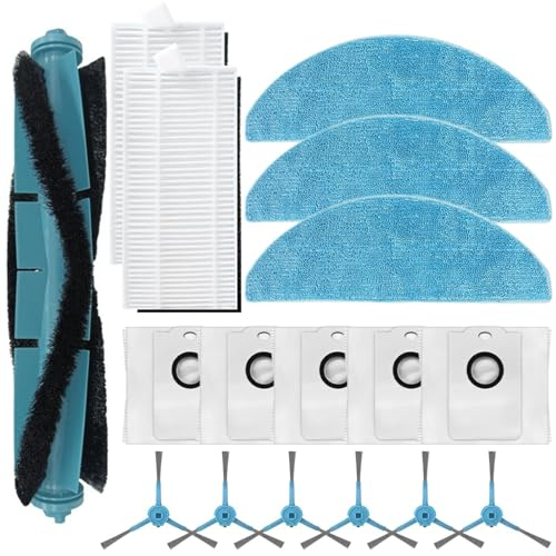 para Puupaa Kit de piezas de repuesto para Cecotec para Conga 7490,8290 Immortal Home para X-Treme Ultra Power Robot Aspirador, cepillo principal, filtro, cepillos laterales, bolsas de polvo, paños de