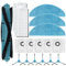 para Puupaa Kit de piezas de repuesto para Cecotec para Conga 7490,8290 Immortal Home para X-Treme Ultra Power Robot Aspirador, cepillo principal, filtro, cepillos laterales, bolsas de polvo, paños de