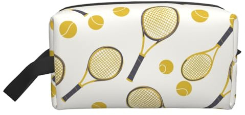 Reise-Kulturbeutel, große Make-up-Tasche, Tennis, Sport, Make-up-Tasche, Kulturbeutel, Kulturbeutel für Damen und Herren, weiß, Einheitsgröße, Kulturbeutel