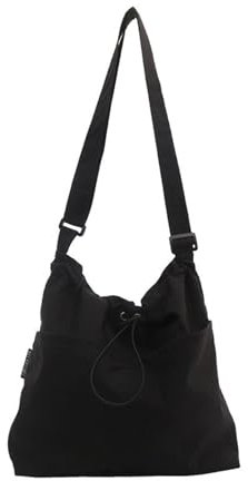 LUCKGONI Damen-Umhängetasche aus Nylon, mittelalterliche Umhängetasche, großes Fassungsvermögen, Kuriertasche, Schülertasche, Schultasche für Einkaufen, Reisen