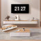 XDXINY TV-Hängeschrank aus Massivholz, für Wohnzimmer, Zuhause, Couchtisch, TV-Schrank, 140, 160, 180, 200, 220, 240 cm, mehrere Größen verfügbar (weiß/braun, 300 x 20 x 24 cm)